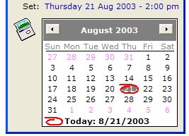 Click the bottom Today: date to change the Set: date to the current date.